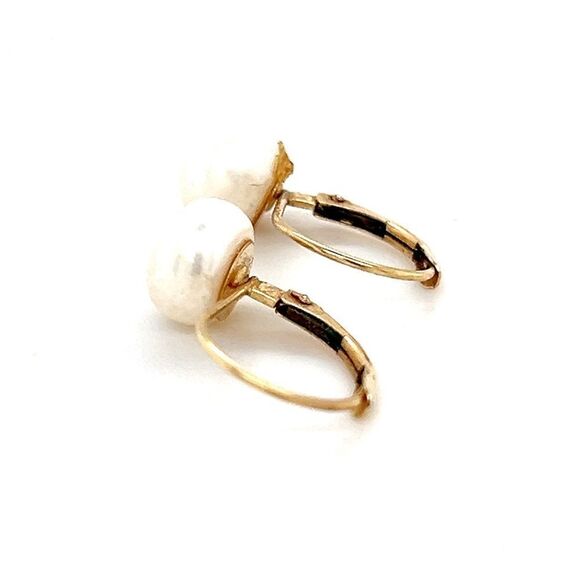 14k Gold Pearl Earrings - Picture 5 of 9